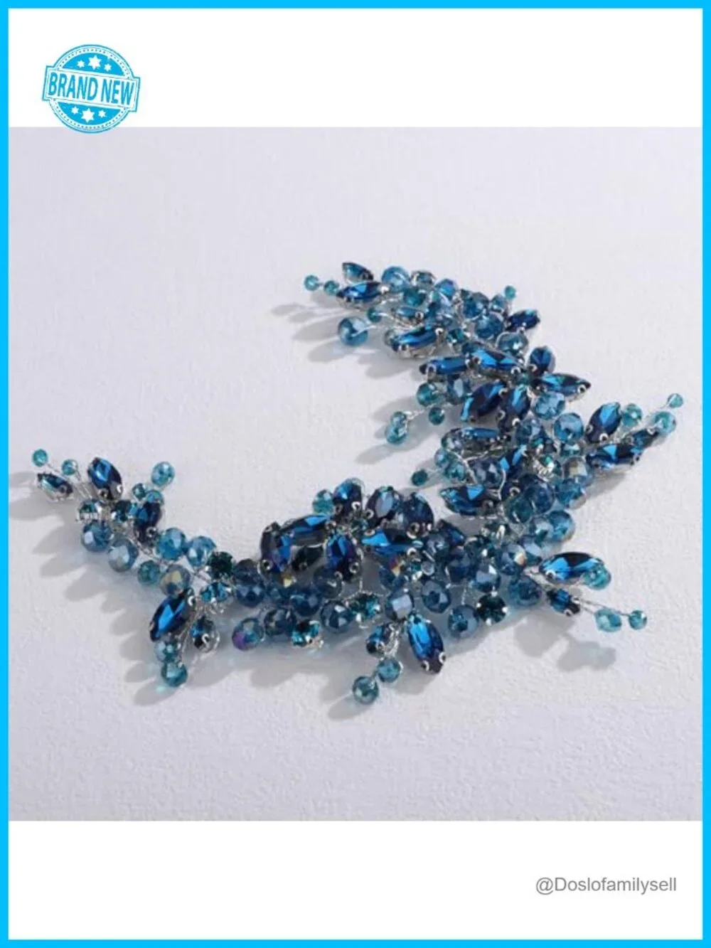 Handcrafted Rhinestone Hair Vine Wedding Headpiece Bridal Hair Accessory